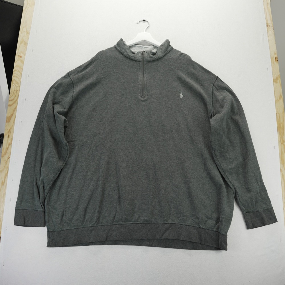 Polo Ralph Lauren Performance Mens 4XLT Charcoal Gray Quarter Zip Pullover
